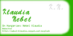 klaudia nebel business card